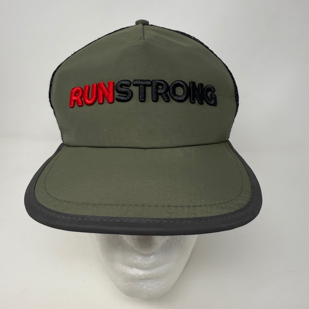 Fox River x Run Strong Hat Olive Green Mesh Athletic Running Cap‎ Strap Back
